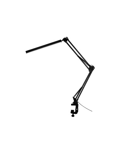 Lampara de escritorio q connect rigel led 8w 320 lm aluminio con pinza brazo doble3 articulaciones color negro