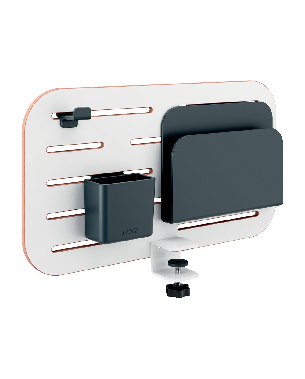 Organizador escritorio leitz ergo anclaje con soporte para portatil 420x250 mm