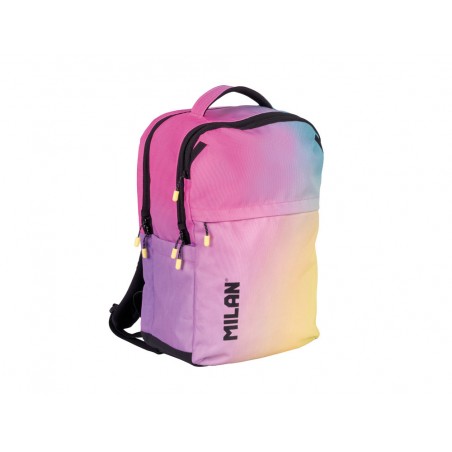 Mochila milan coleccion sunset 5 cremalleras 25 l negro 454x280x200 mm