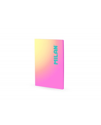 Libreta encolada milan coleccion sunset din a4 48 hojas 95 gr cuadricula 5mm rosa