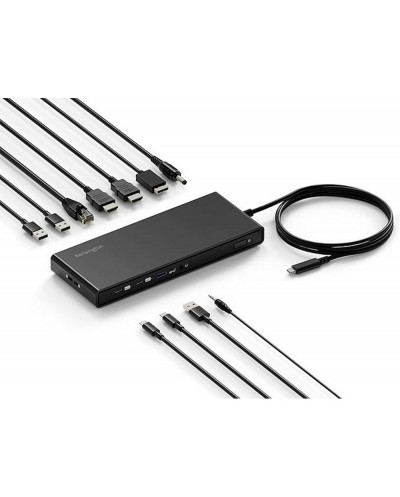 Replicador de puertos kensington sd4842p eq usb c 10gbps con tres salidas video 100 w