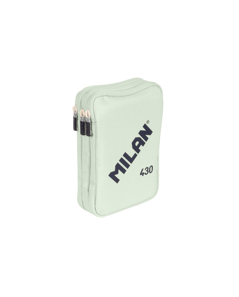 Plumier escolar milan 430 since 1918 triple cremallera con accesorios color verde 200x75x135 mm