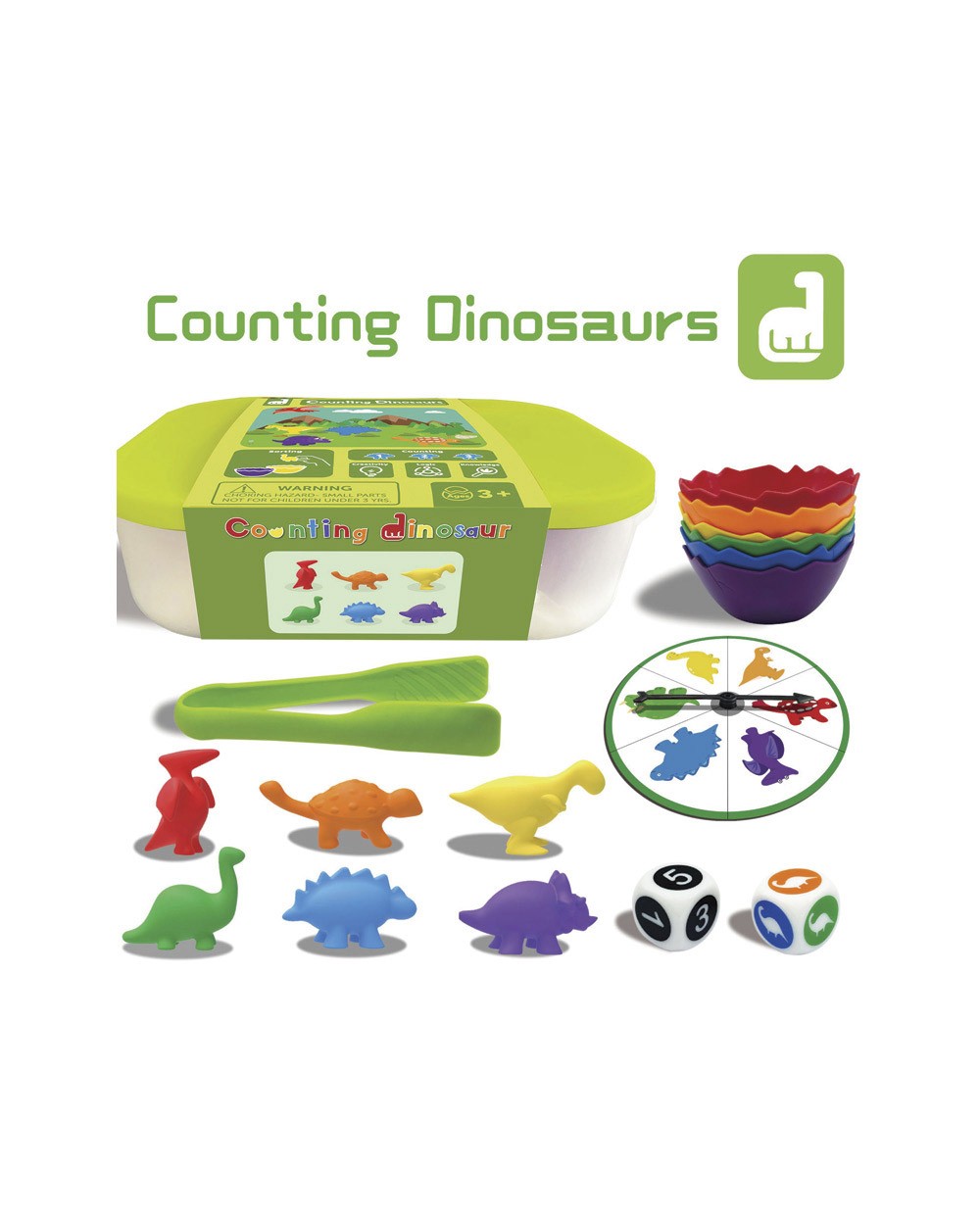 Juego de clasificacion conteo de dinosaurios 3 anos
