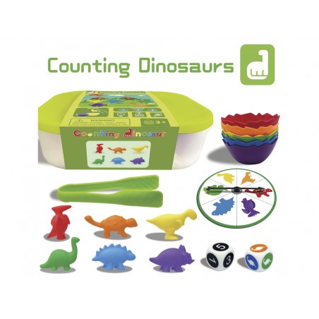 Juego de clasificacion conteo de dinosaurios 3 anos