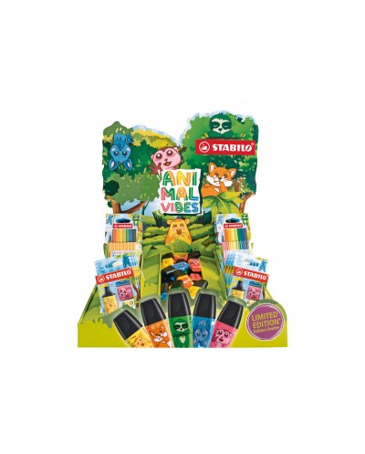 Expositor sobremesa rotuladores stabilo animal vibes 48 unidades surtidas