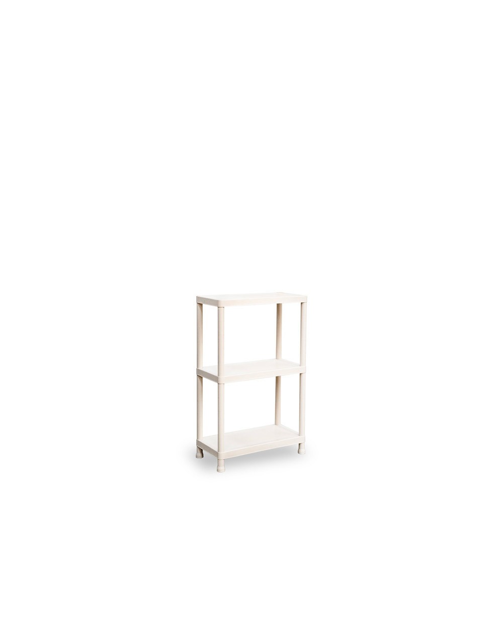 Estanteria apilable plasticforte stack reciclado 3 baldas peso maximo 25 kg color beige 600x300x950 mm