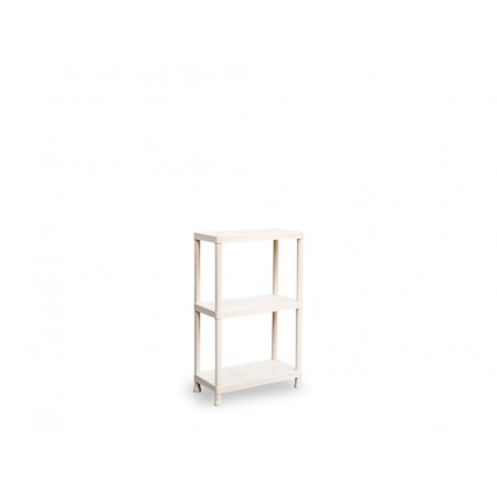 Estanteria apilable plasticforte stack reciclado 3 baldas peso maximo 25 kg color beige 600x300x950 mm