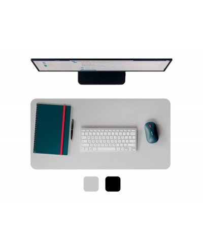 Alfombrilla de escritorio leitz piel reciclada color gris claro 700x360 mm