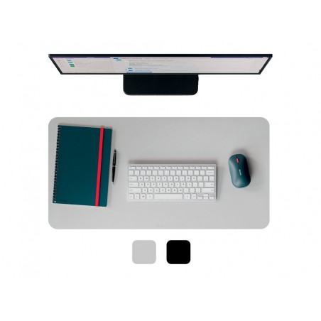 Alfombrilla de escritorio leitz piel reciclada color gris claro 700x360 mm