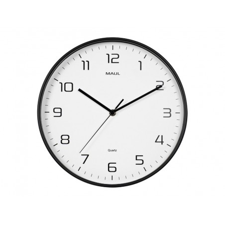 Reloj maul drip de pared redondo 30 cm diametro cuarzo marco negro