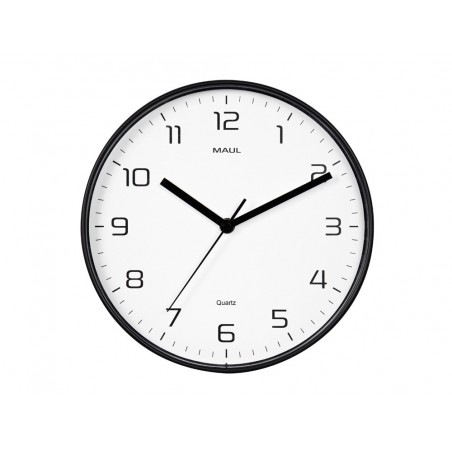 Reloj maul drip de pared redondo 25 cm diametro cuarzo marco negro