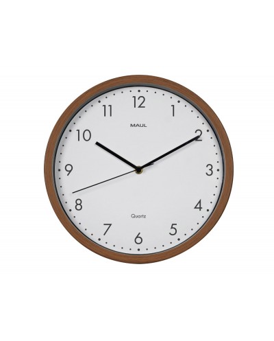 Reloj maul grain de pared redondo 30 cm diametro cuarzo marco madera oscura