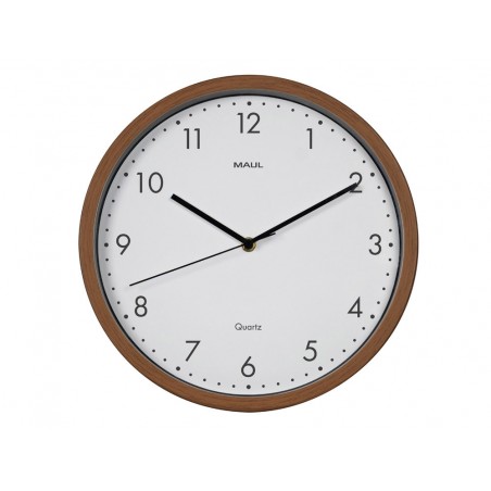 Reloj maul grain de pared redondo 30 cm diametro cuarzo marco madera oscura