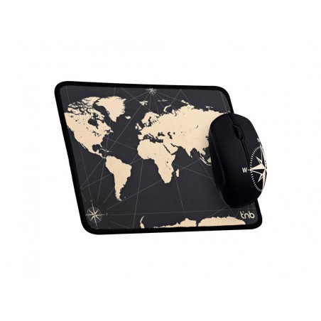 Alfombrilla de raton raton inalambrico tnb travel optico 1600 dpi