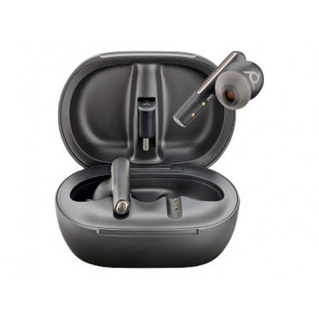 Auriculares poly inalambricos poly voyager free 60 uc adaptador bt700 usb c estuche de carga con pantalla tactil