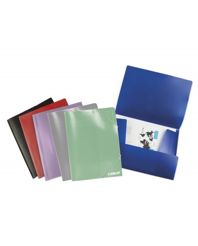 Carpeta carlin gomas tres solapas polipropileno din a4 colores surtidos