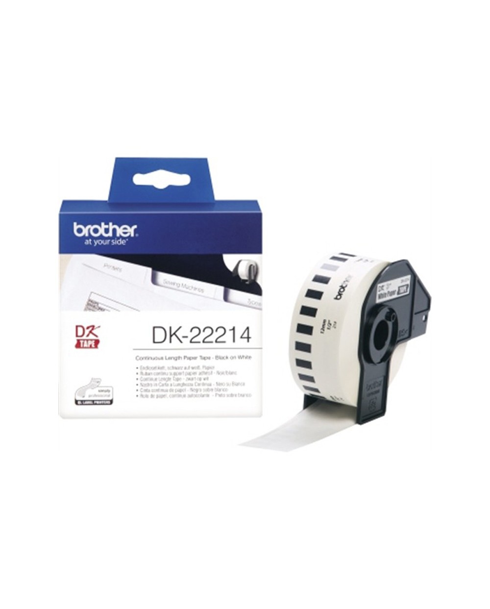 Cinta continua de papel termico blanca 12 mm x 3048 m