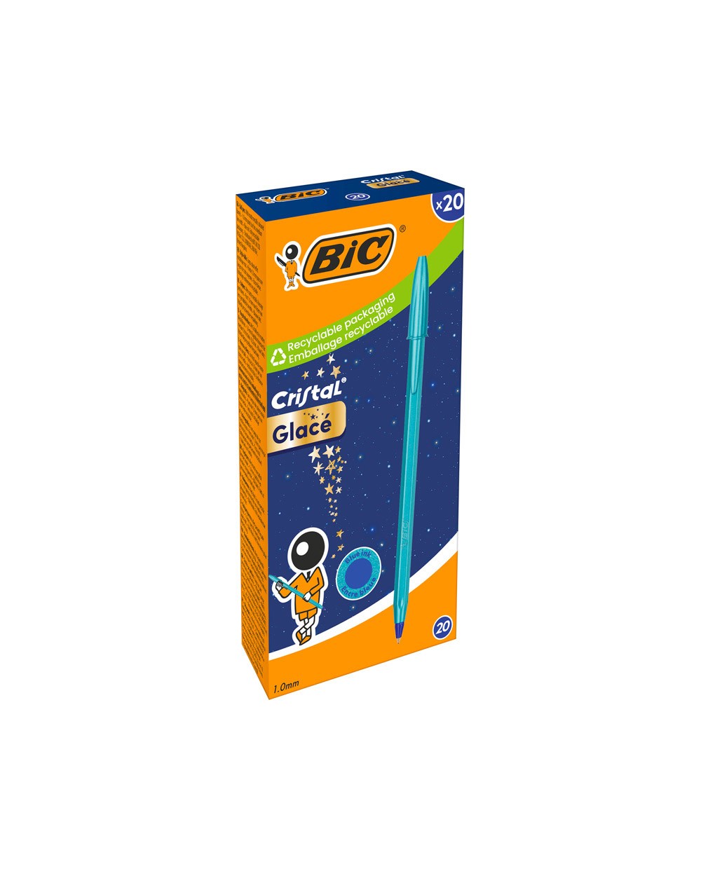 Boligrafo bic cristal glace azul punta 1 mm