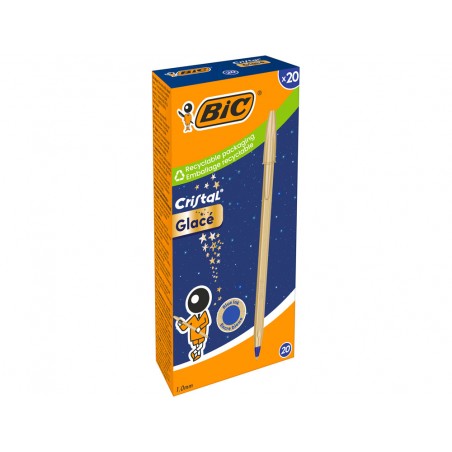 Boligrafo bic cristal glace dorado punta 1 mm