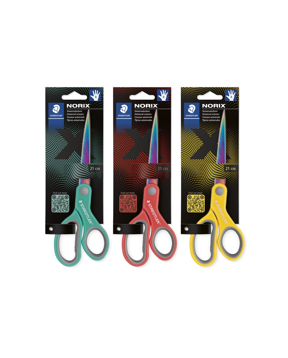 Tijeras staedtler norix 965 acero inoxidable mango ergonomico longitud 21 cm