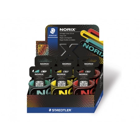 Regla staedtler norix 565 30 flexible enrollable 30 cm expositor de 12 unidades colores surtidos