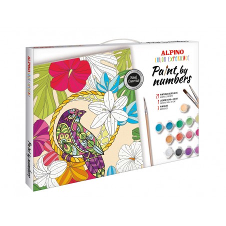 Juego alpino didactico pinta por numero alpino tropical