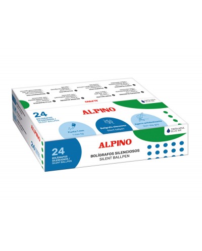 Boligrafo alpino silencioso agarre antideslizante tinta azul punta 1 mm