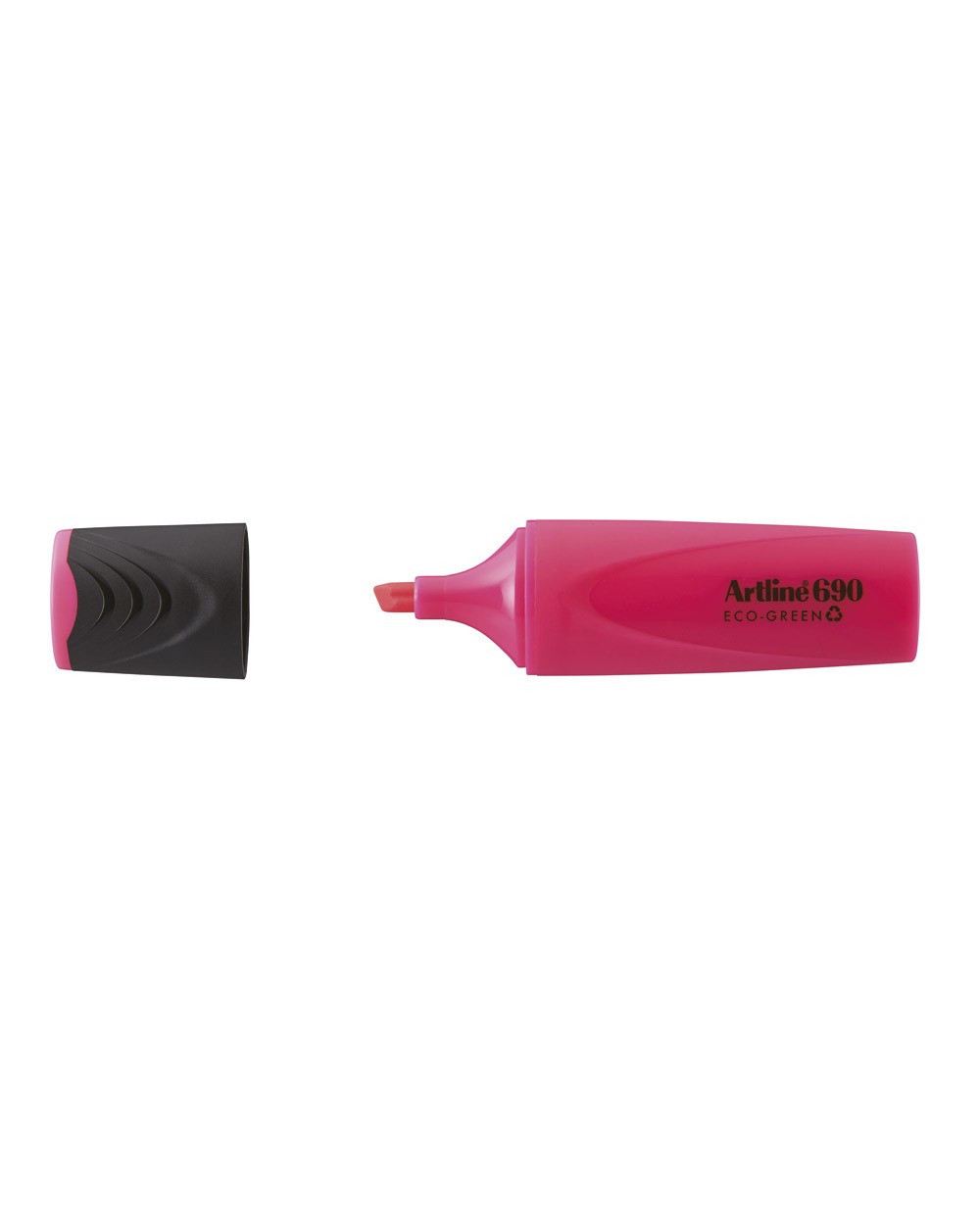 Rotulador artline fluorescente ek 690 eco green punta biselada 1 4 mm rosa