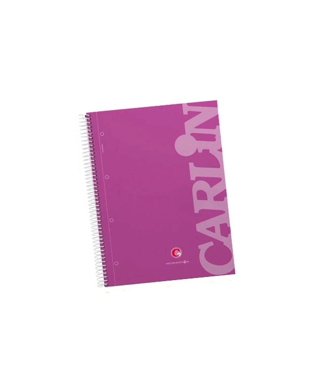 Cuaderno espiral carlin a4 micro tapa forrada 120h 90gr cuadro 5mm 4 taladros 5 bandas color violeta