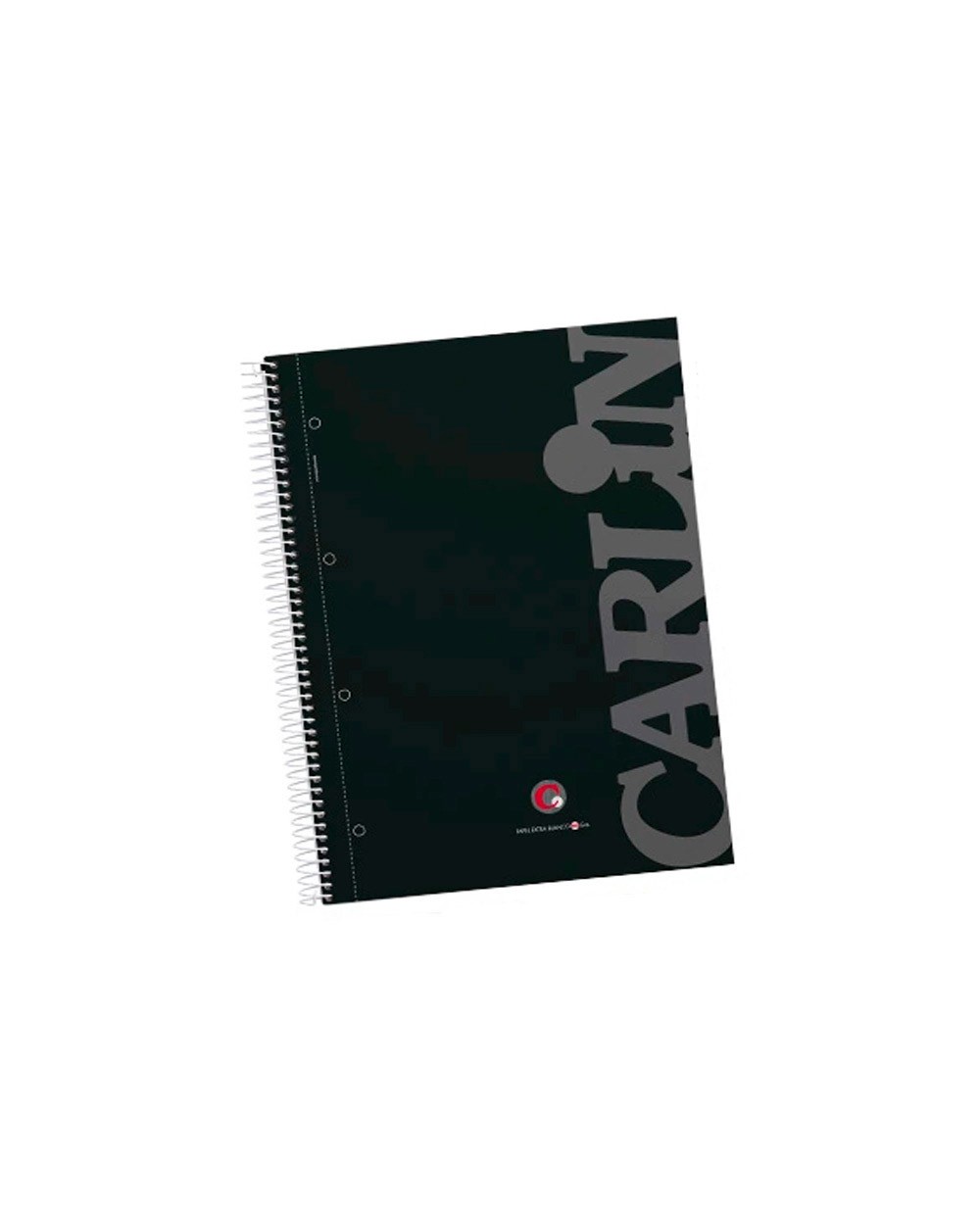 Cuaderno espiral carlin a4 micro tapa forrada 120h 90gr cuadro 5mm 4 taladros 5 bandas color negro