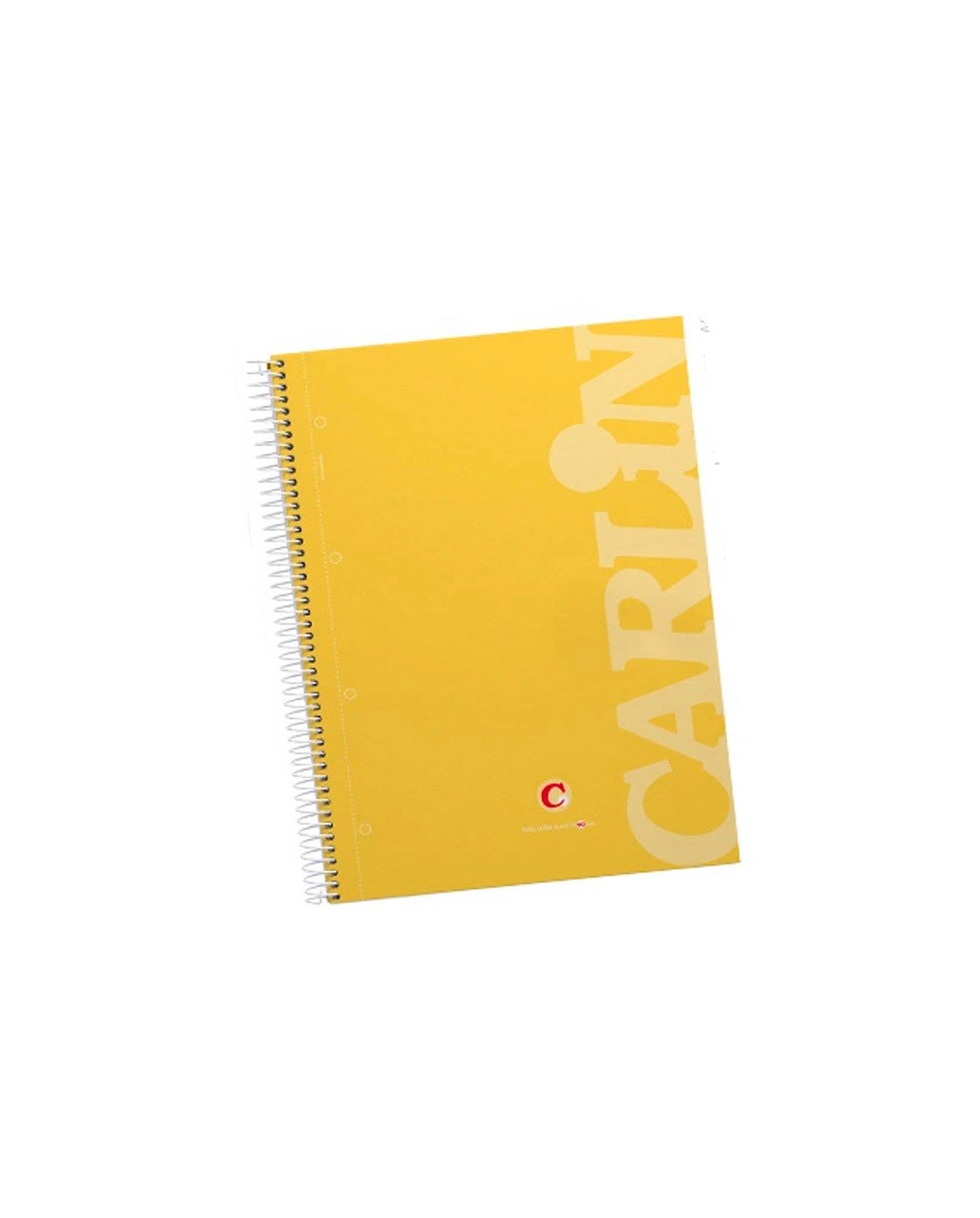 Cuaderno espiral carlin a4 micro tapa forrada 120h 90gr cuadro 5mm 4 taladros 5 bandas color amarillo