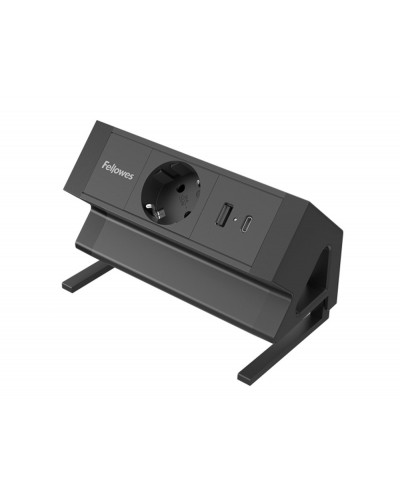 Regleta fellowes sobremesa 1 toma usb a usb c color negro