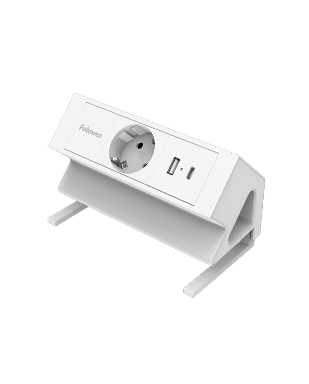 Regleta fellowes sobremesa 1 toma usb a usb c color blanco
