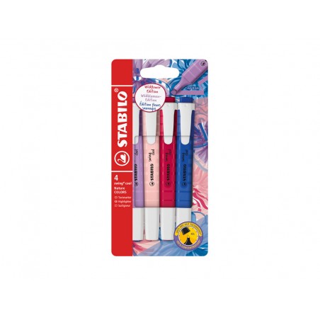 Rotulador stabilo fluorescente fino swing cool nature edicion wildflower estuche de 4 unidades colores