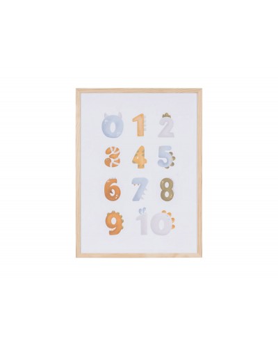 Pizarra blanca bi office magnetica acero lacado blanco marco de madera con numeros para ninos 600x450 mm