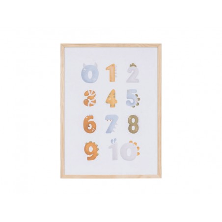 Pizarra blanca bi office magnetica acero lacado blanco marco de madera con numeros para ninos 600x450 mm