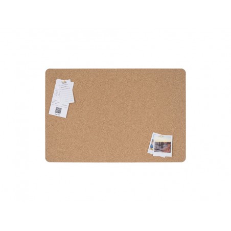 Tablero corcho sin marco bi office eco doble cara con goma eva negra 600x400 mm