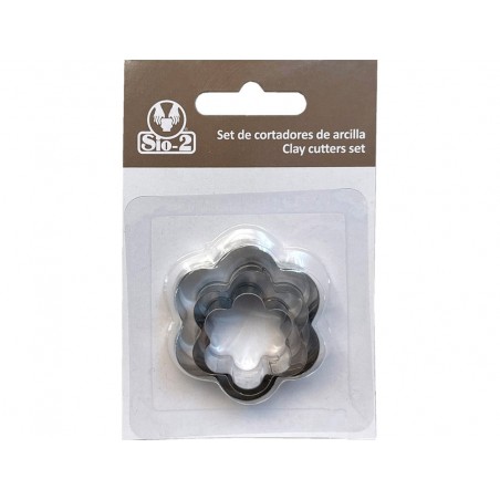 Cortador metalico sio 2 flor set de 3 piezas