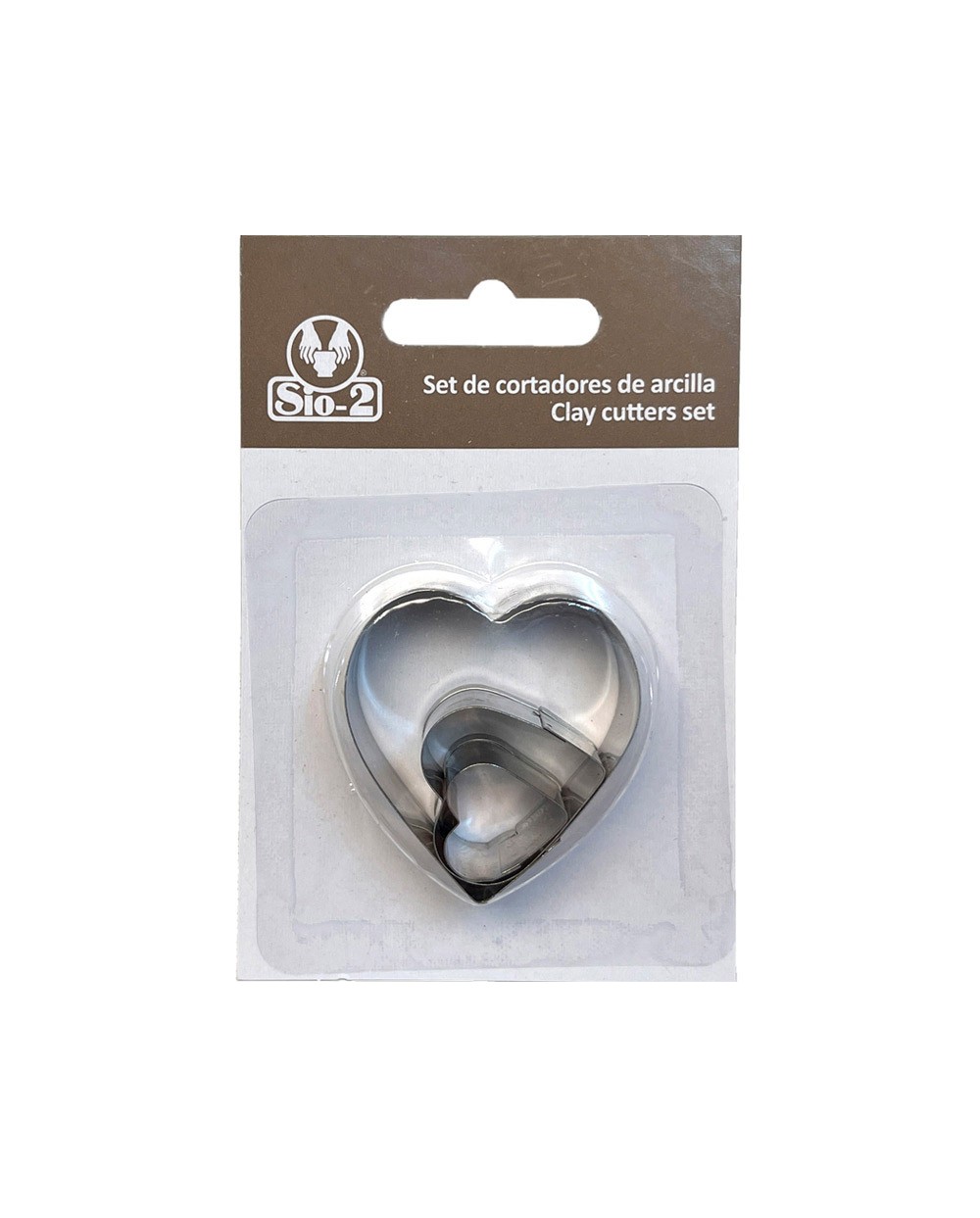 Cortador metalico sio 2 corazon set de 3 piezas