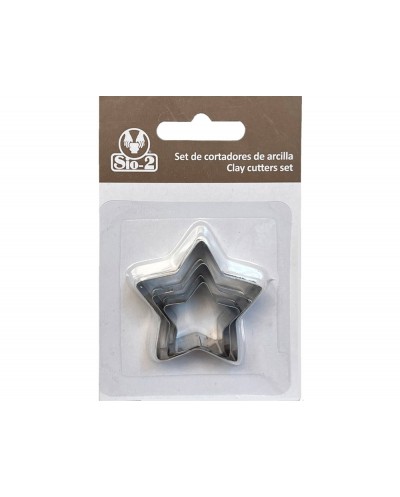 Cortador metalico sio 2 estrella set de 3 piezas