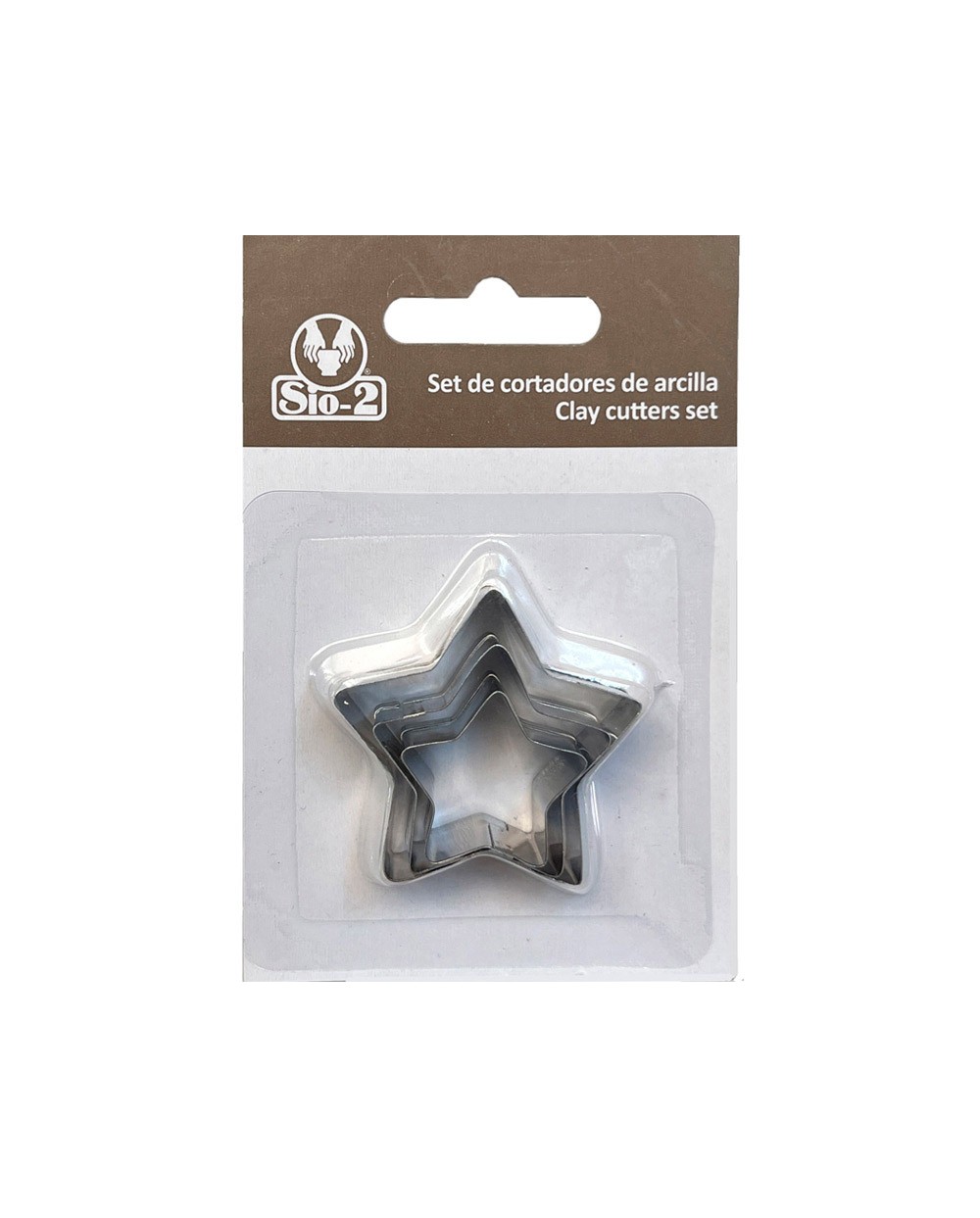 Cortador metalico sio 2 estrella set de 3 piezas