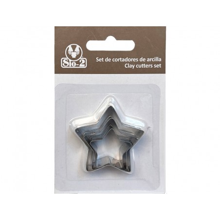Cortador metalico sio 2 estrella set de 3 piezas