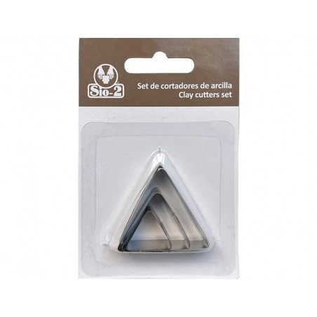 Cortador metalico sio 2 triangulo set de 3 piezas
