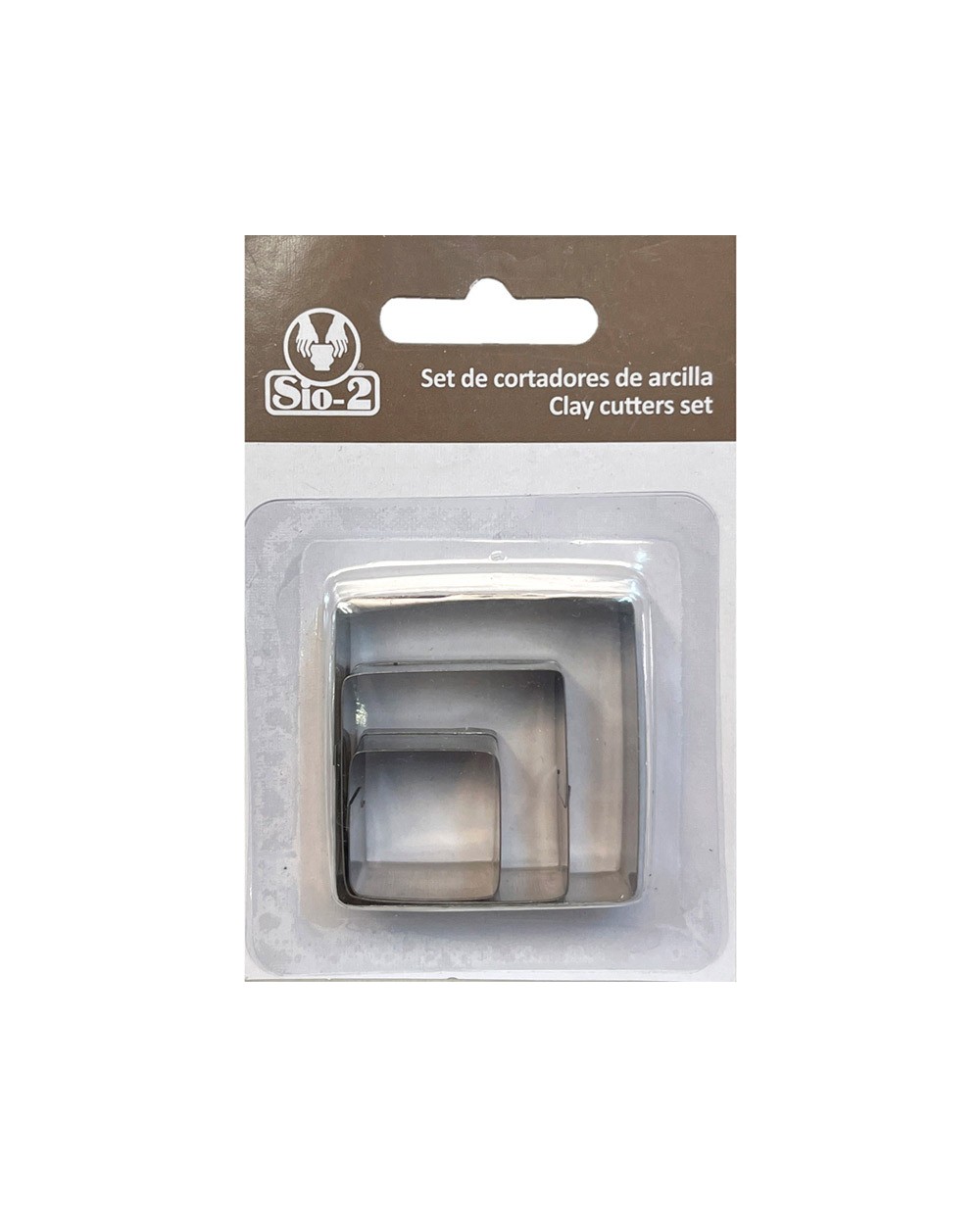 Cortador metalico sio 2 cuadrado set de 3 piezas