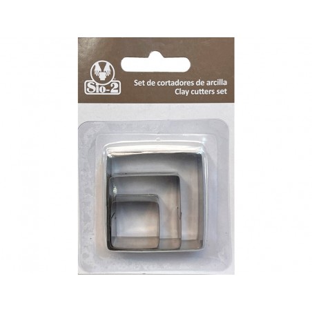 Cortador metalico sio 2 cuadrado set de 3 piezas