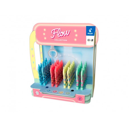 Boligrafo pilot g 2 flow tinta gel retractil expositor de 48 unidades colores surtidos