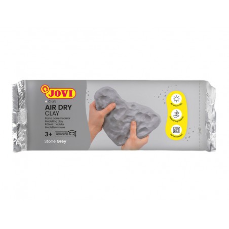 Pasta para modelar jovi air dry clay 1000 gr gris