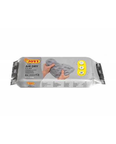 Pasta para modelar jovi air dry clay 500 gr gris