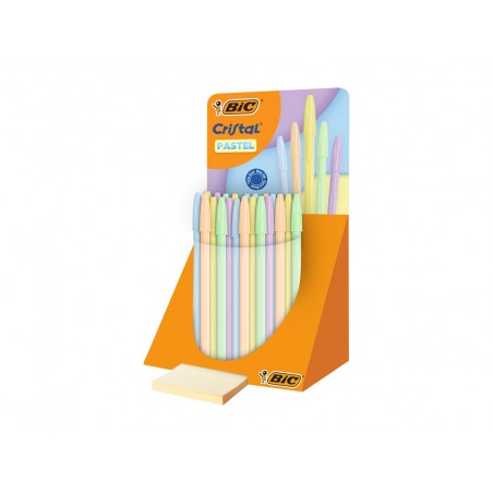 Boligrafo bic cristal pastel punta 1 mm colores surtidos