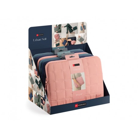 Funda para portatil 13 14 miquelrius urban soft expositor de 6 unidades colores surtidos